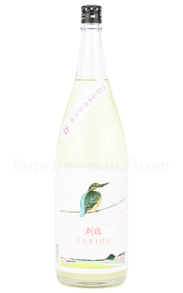 画像1: 【日本酒】 刈穂 春 kawasemi sakura label 純米吟醸 生酒 R4BY新酒 1.8L（要冷蔵） (1)