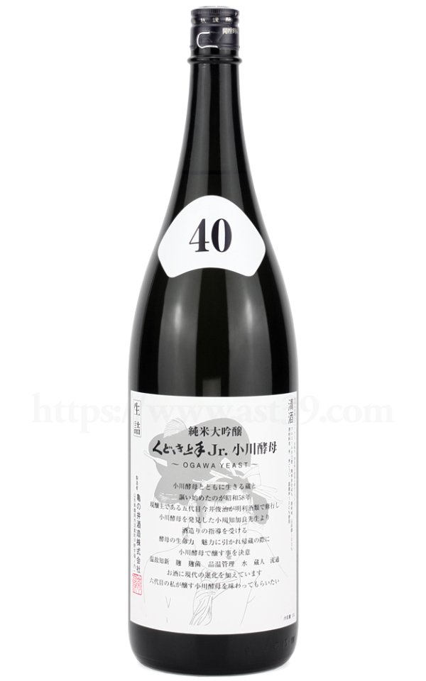 画像1: 【日本酒】 くどき上手 Jr. 小川酵母 山田錦40 純米大吟醸 1.8L (1)
