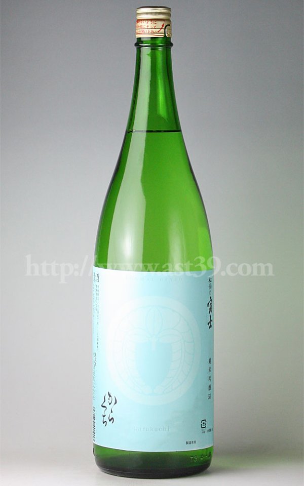 画像1: 【日本酒】 松嶺の富士 家紋ラベル からくち 純米吟醸55 1.8L (1)